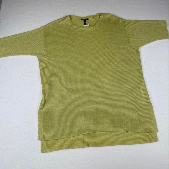 NWT Eileen fisher organic linen slub tunic canary size SP - Picture 2 of 9